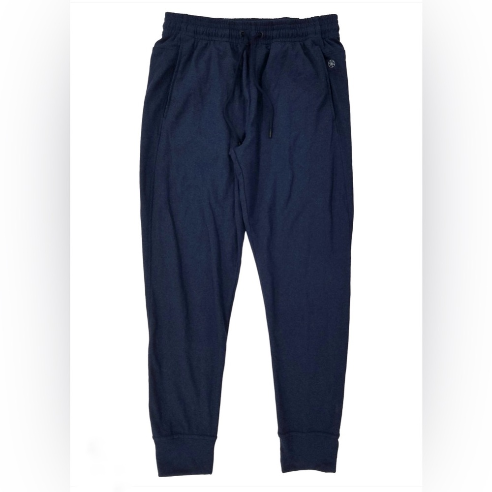 Gaiam Mens Navy Heather Restorative Joggers Athletic Yoga Sweatpants